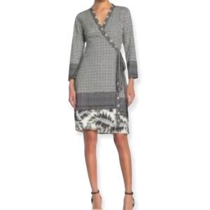 Hale Bob Black and white wrap dress size small new with tags